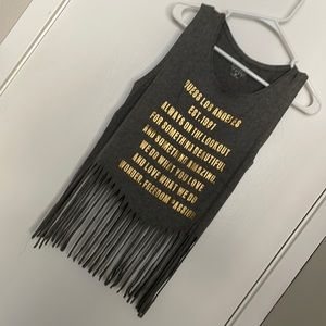 Guess designer tank top with fringes
